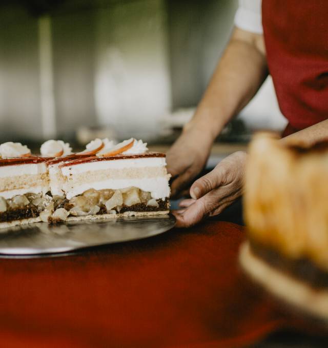 Kuchen im Anschnitt